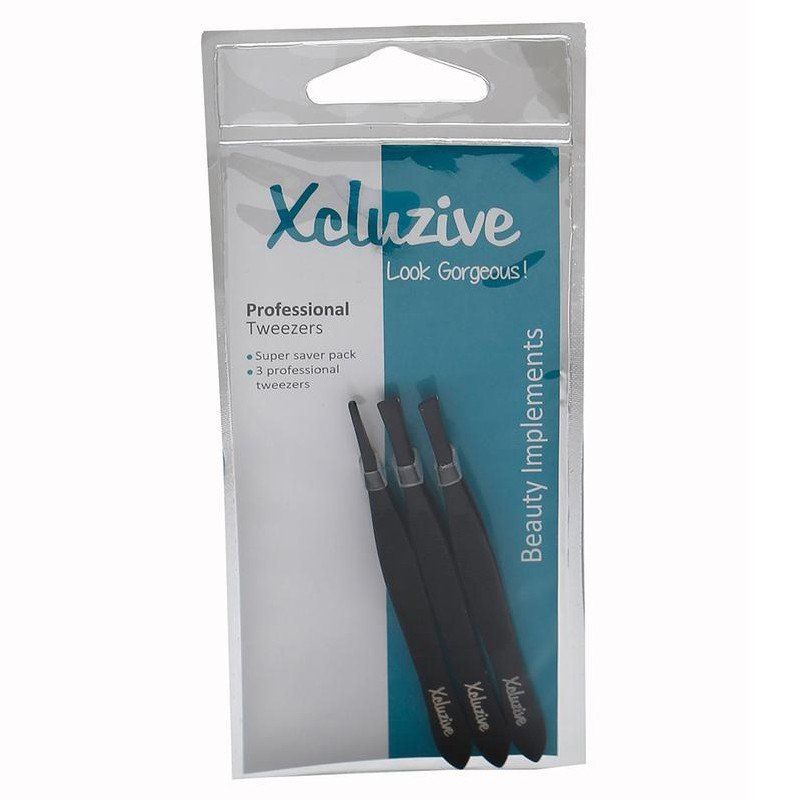 Xcluzive Professional Tweezers, 3pcs