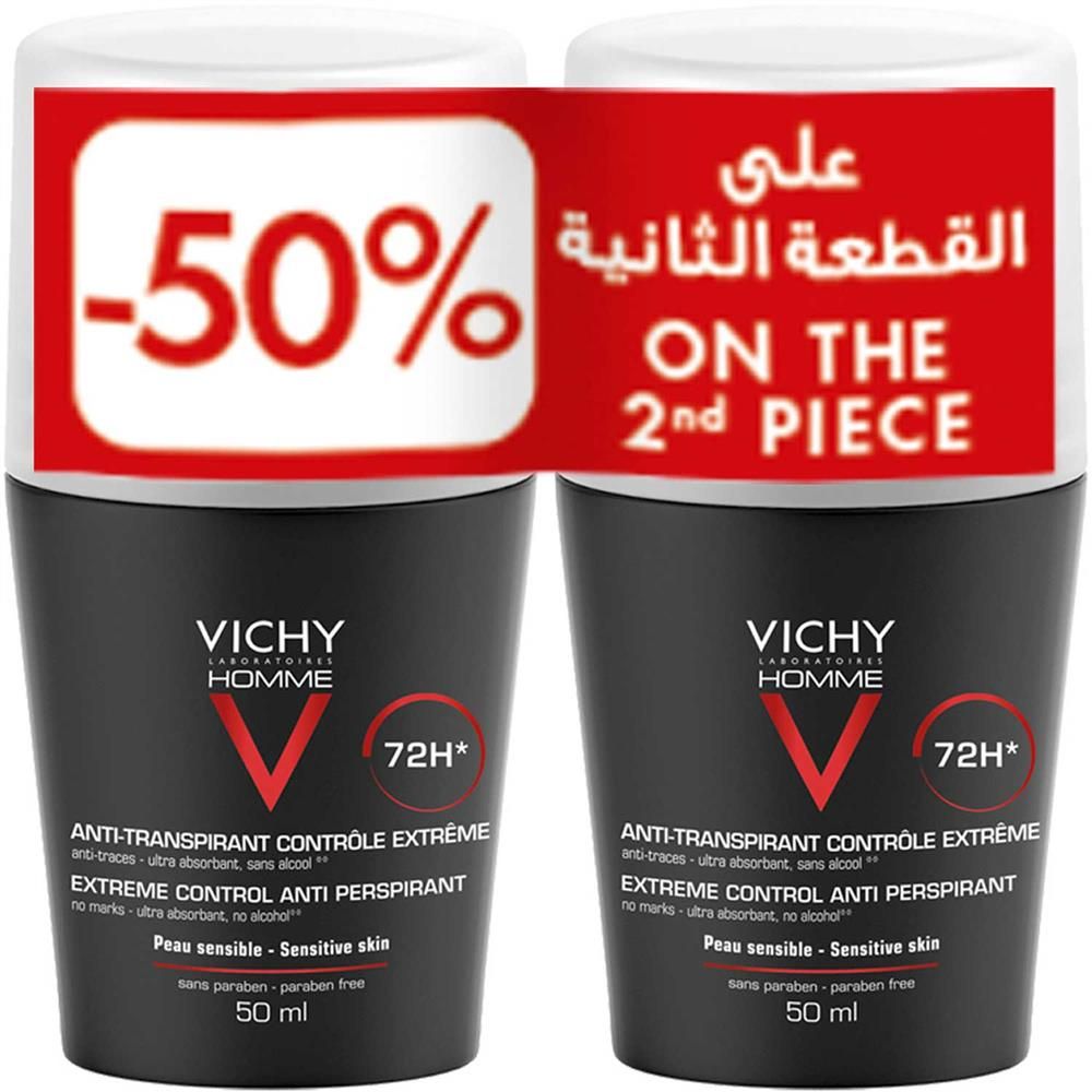 Vichy Deo 72H Homme, 2x50ml