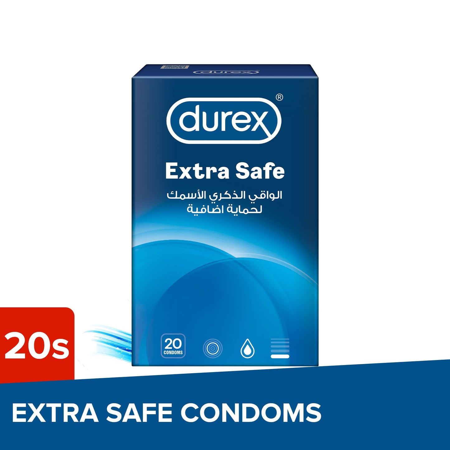 Durex Extra Safe Condoms for Men, 20 Pieces