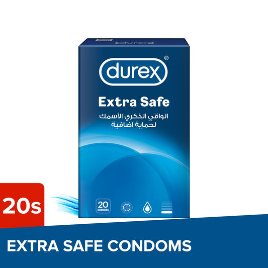 Durex Extra Safe Condoms for Men, 20 Pieces