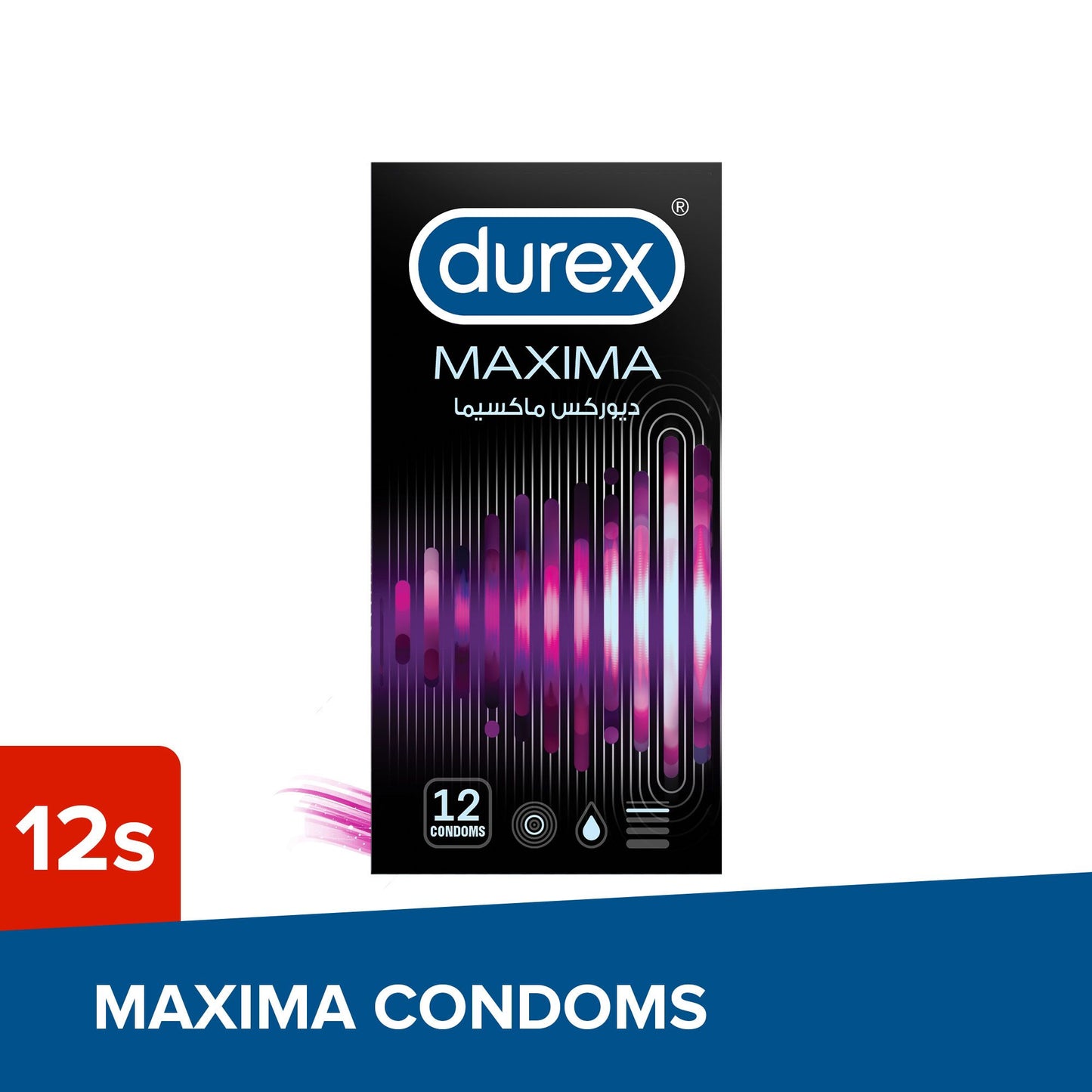 Durex Maxima Extra Thin Condoms, 12 Pieces