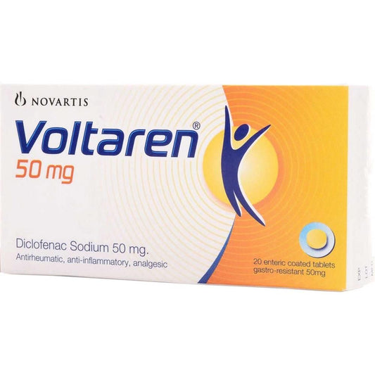 Voltaren 50Mg Tablets, 20 Pieces