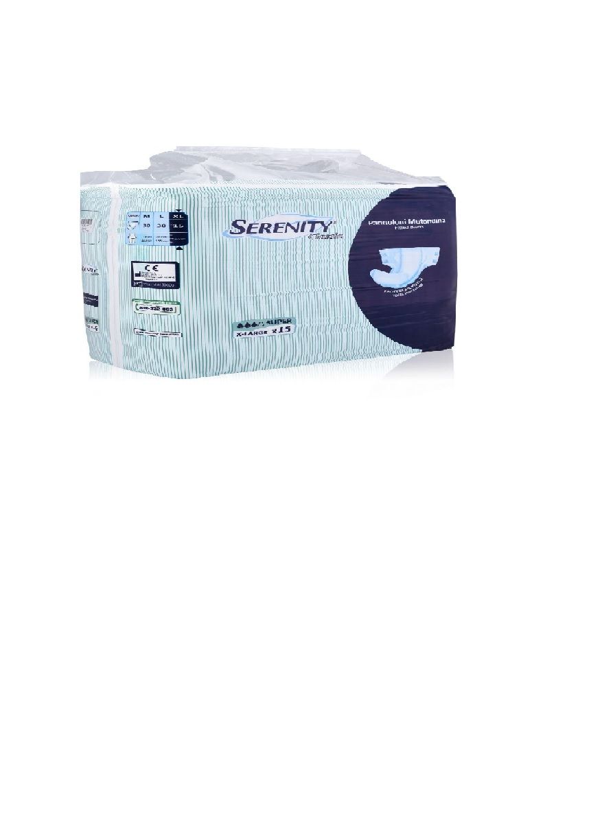 Serenity Adult Diaper Classic Super XL, 15 Pieces