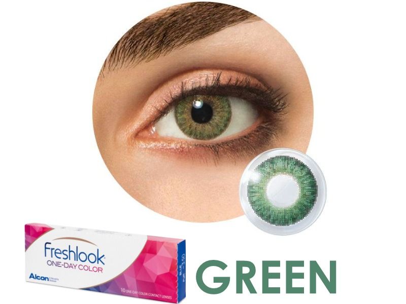 Freshlook Contact Lenses 1 Day 860 138 00.00 Green 10 Pieces