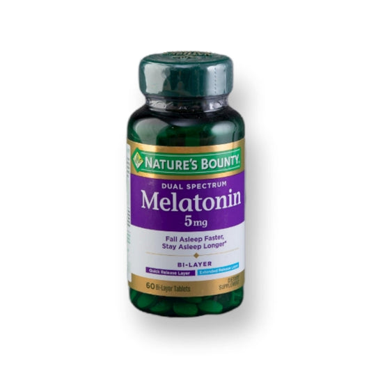 Nature's Bounty Bi-Layer Melatonin 5 mg 60 Tablets