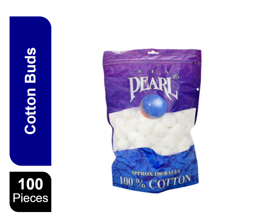 Sea Pearl Cotton Balls, 100 Balls