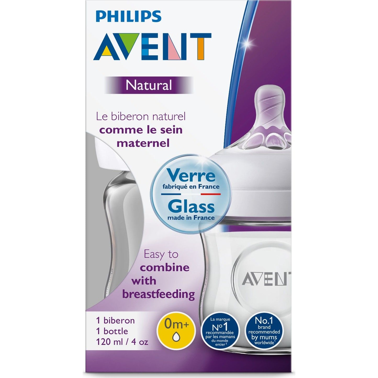 Philips Avent Natural Glass Bottle, 120ml