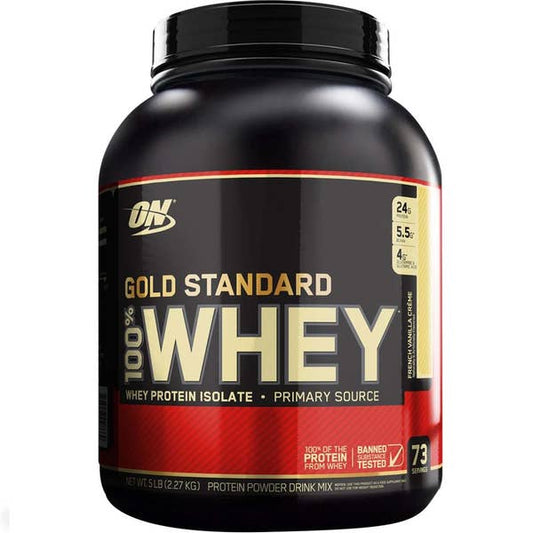 Optimum Nutrition Gold Standard 100% Whey Protein Powder, French Vanilla Creme 2.27kg