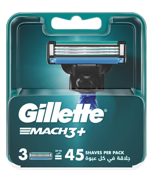 Gillette Mach3+ Razor Blade Replacement, 3 Pieces