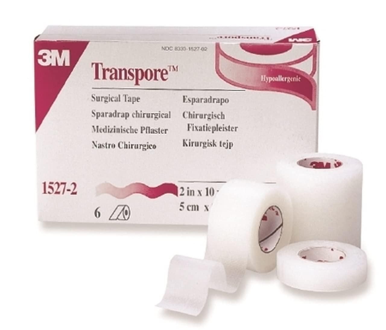 3M 1527-3 Transpore Transparent Surgical Tape, 4 Box