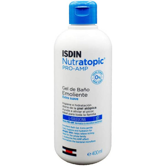 Isdin Nutratopic Pro-Amp Emollient Gel Body Wash 400ml