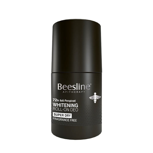 Beesline Men Super Dry Silver Power Fragance Free Whitening Deodorant Roll-On, 50ml