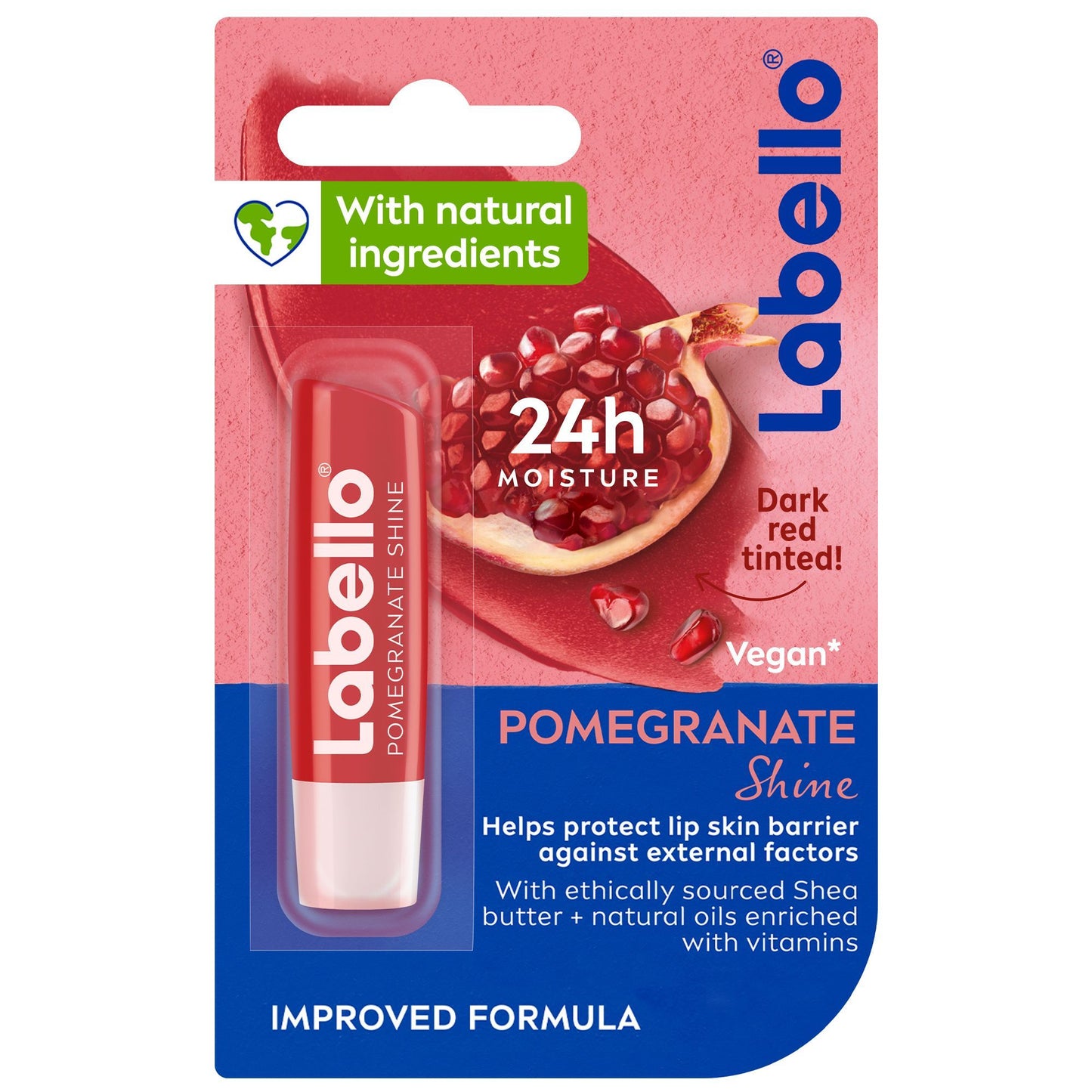 Labello Pomegranate Shine Moisturizing Lip Balm, 4.8g