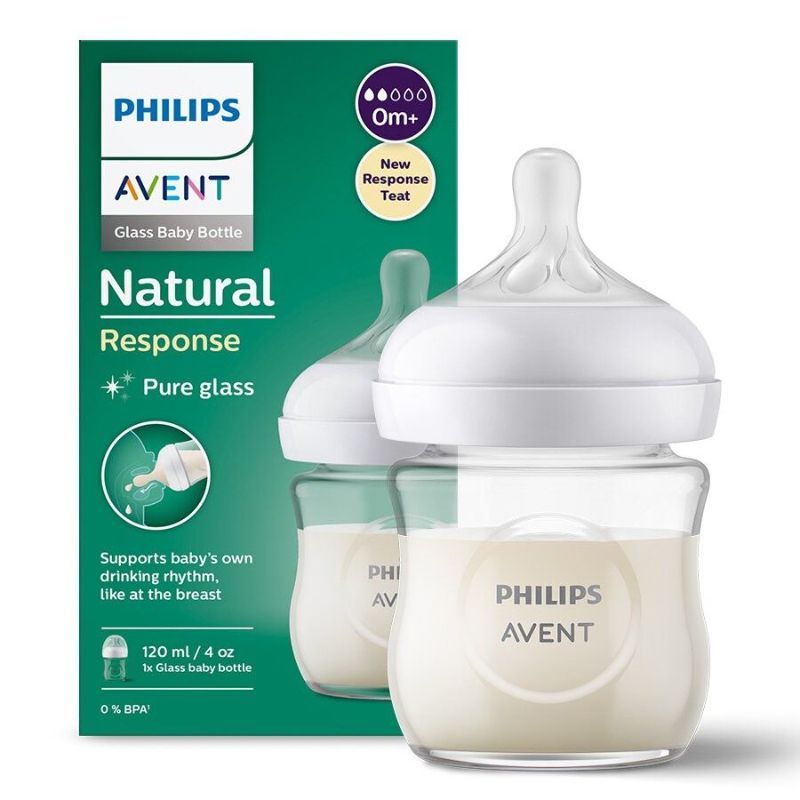 Philips Avent Natural Glass Feed Bottle 2652, 120ml