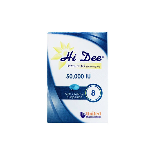 Hi Dee Vit D3 50,000 IU Soft Gel, 8 Pieces