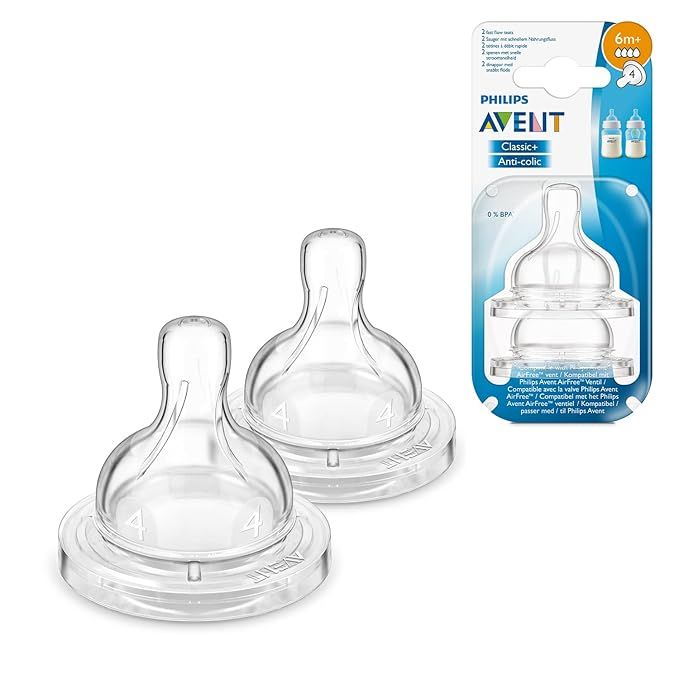 Avent Classic/Classic Plus Teats 4 Hole (+6 Months)