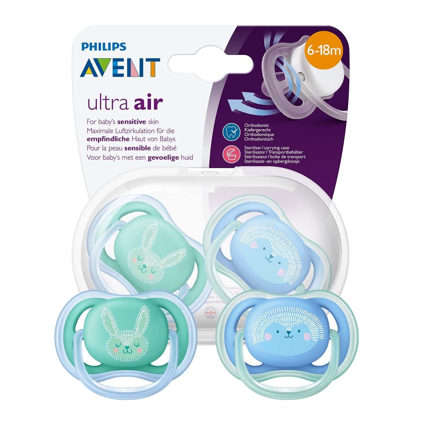 Philips Avent Ultra Air Mix Deco Them Pacifier, 6-18m