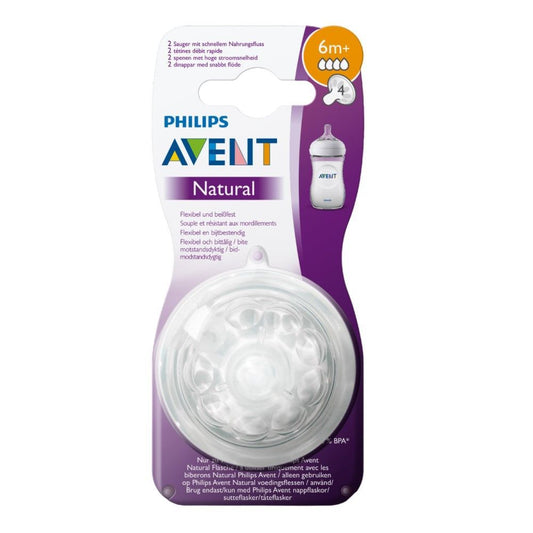 Philips Avent 2.0 Natural Feeding Teats for 6+ Months, 2 Pieces