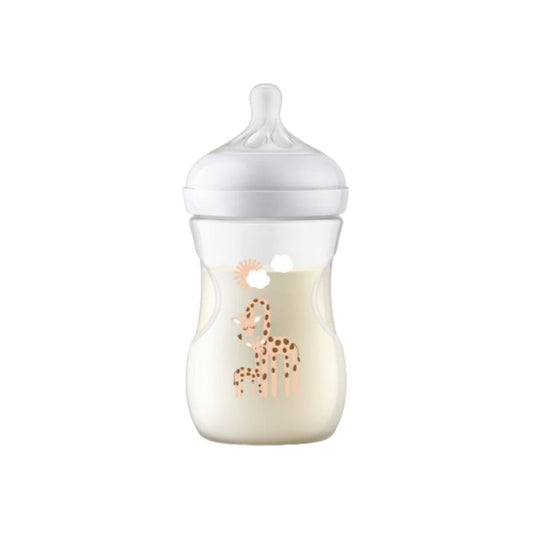 Philips Avent 3.0 Giraffe Design Natural Feeding Baby Bottle 1+ Month, 260ml