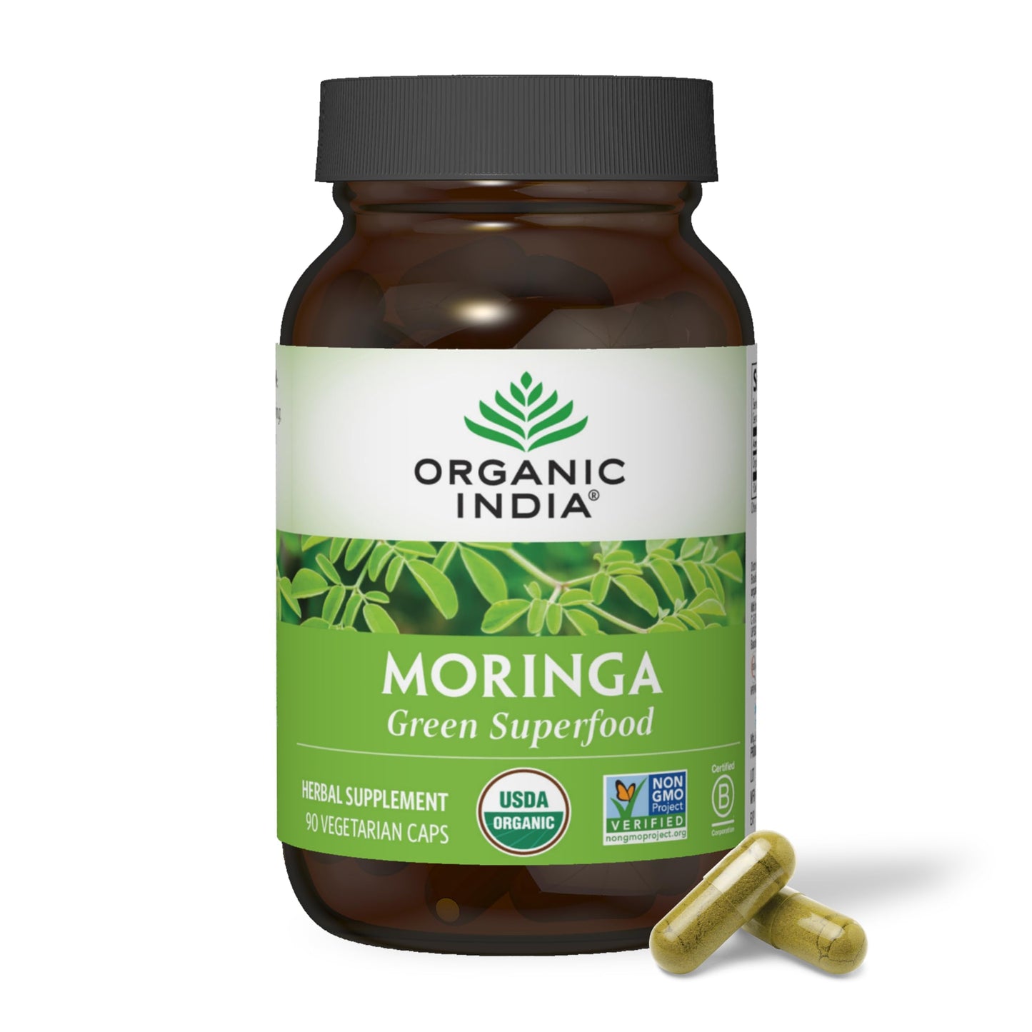 Organic India Moringa Herbal Nutrition & Supplements Capsules, 90 Capsules