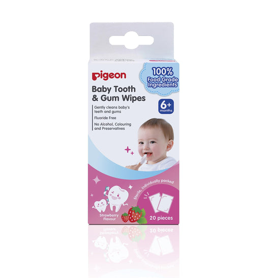 Pigeon Baby Tooth & Gum Wipes 20 Wipes Strawberry