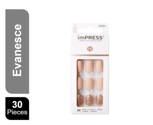 Kiss Impress False Nails - Evanesce, 30 Nails