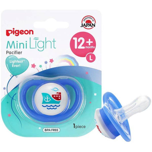 Pigeon Mini Light Pacifier 12+ Large Boy Blue