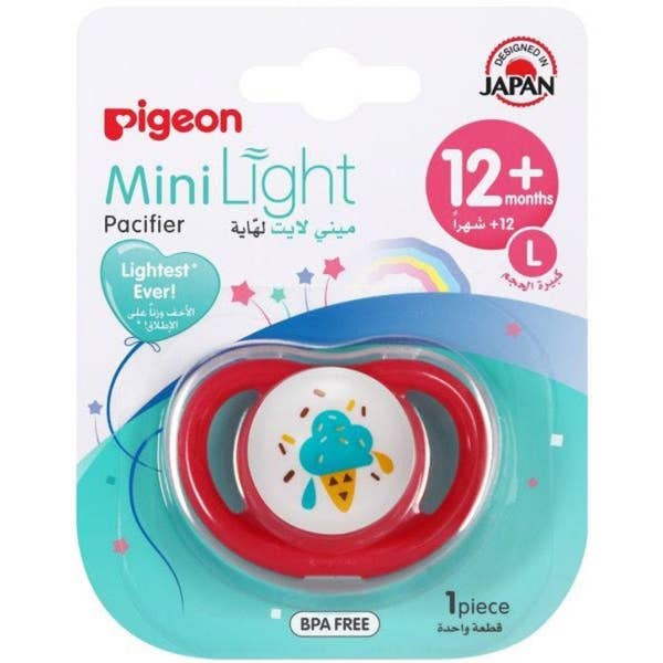 Pigeon Mini Light Pacifier Girl 12+ Large