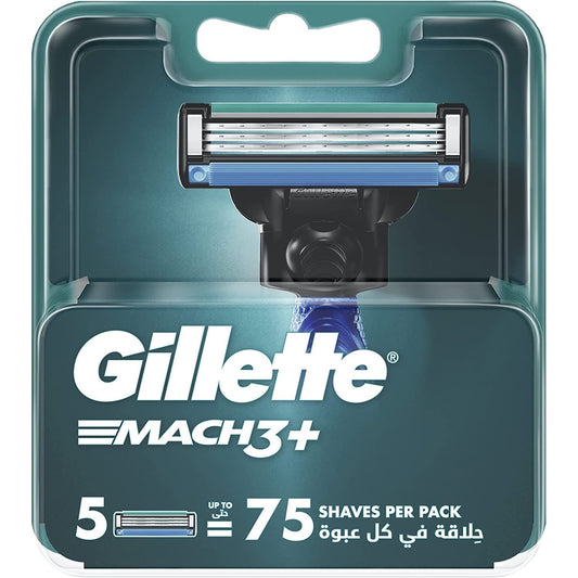 Gillette Mach3+ Blade Refills, 5 Pieces