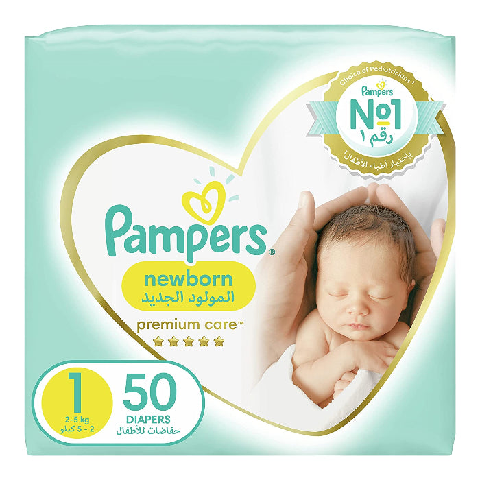 Pampers Premier Care Size 1 New Born 50's