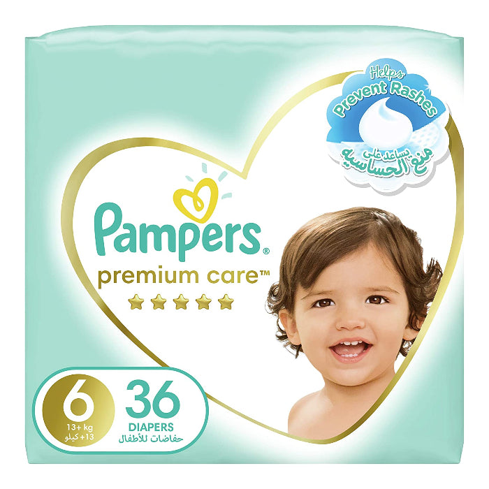 Pampers Premium Care Size 6 Junior Pack 36's