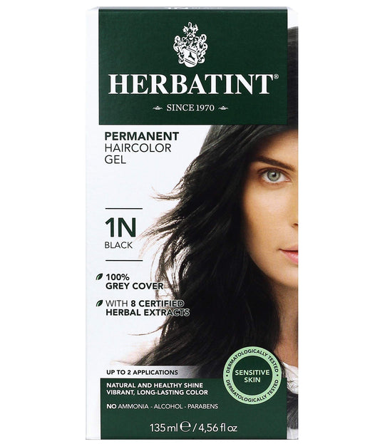 Herbatint 1N Black Permanent Hair Color