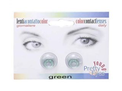 Daily Color Contact Lenses Green, 1 Pair