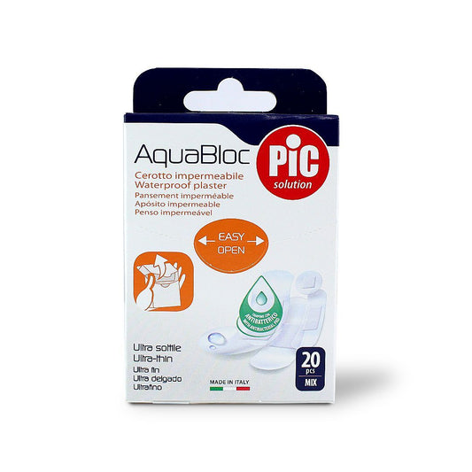 Pic Solution Aquabloc Waterproof Plasters Mix, 20 Pieces