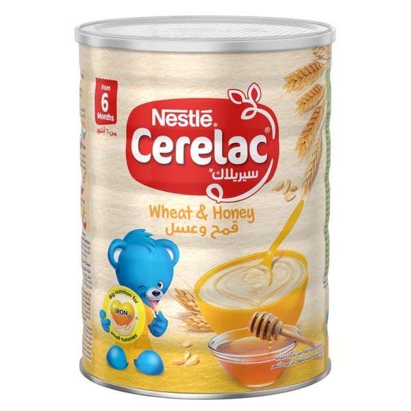 Cerelac Infant Cereals With Iron + Wheat & Honey, Baby Formula 6+ Months 1kg