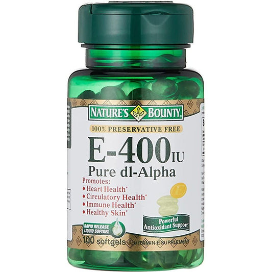 Natures Bounty Vitamin E 400 IU 100's