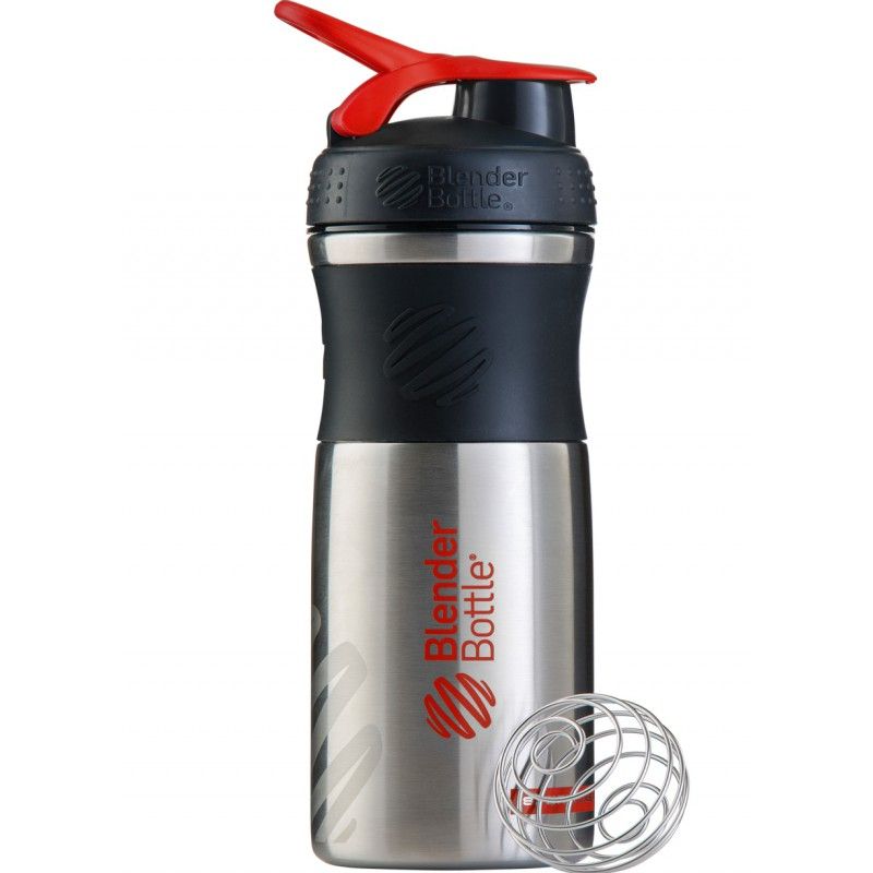 Blender Bottle Sportmixer Black & Red Stainless Steel Bottle, 1 Piece