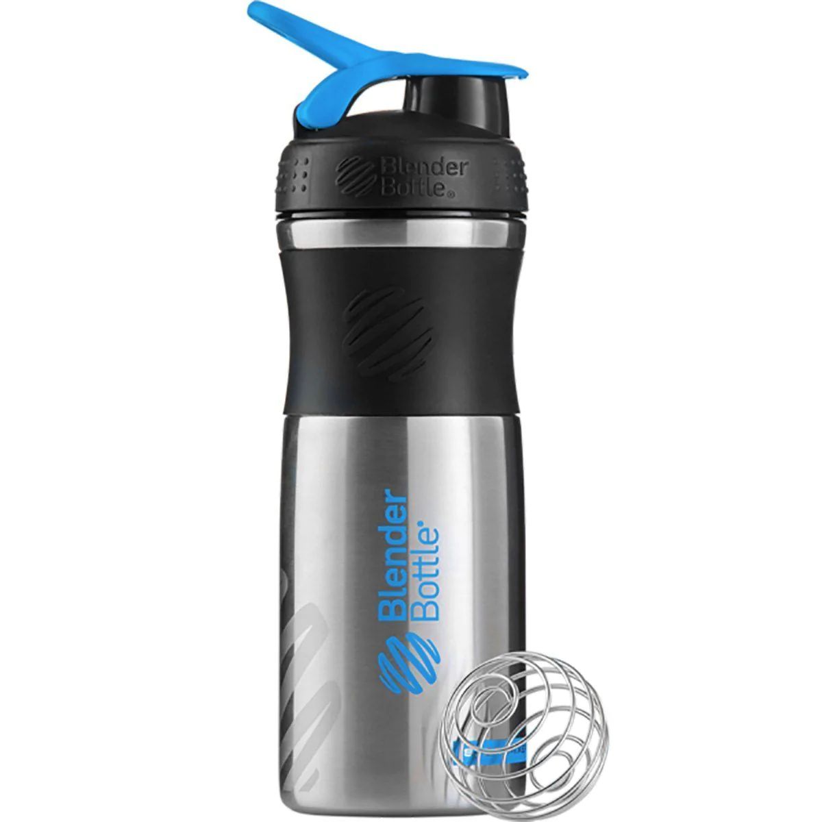 Blender Bottle Sportmixer Black & Blue Stainless Steel Bottle, 1 Pieces