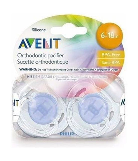 Philips Avent Soother Silicone 6-18 Months Translucent 2 pcs