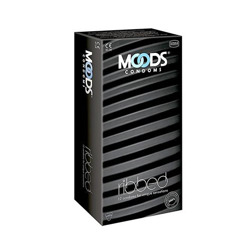 Moods Premium Ribbed Condoms 12 Pieces