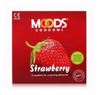 Moods Strawberry Condoms 3pieces