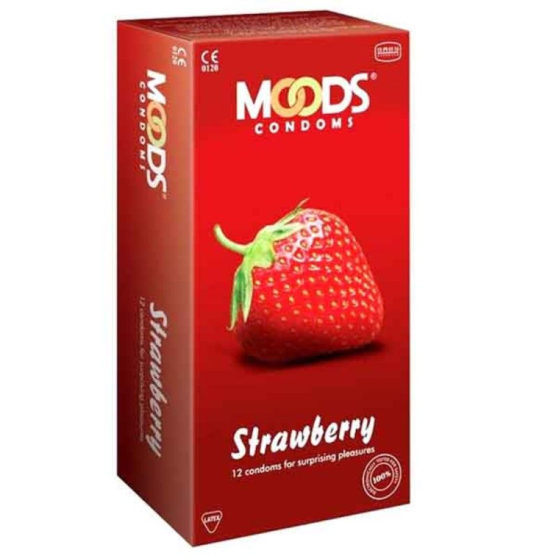 Moods Strawberry Condom 12 Pcs