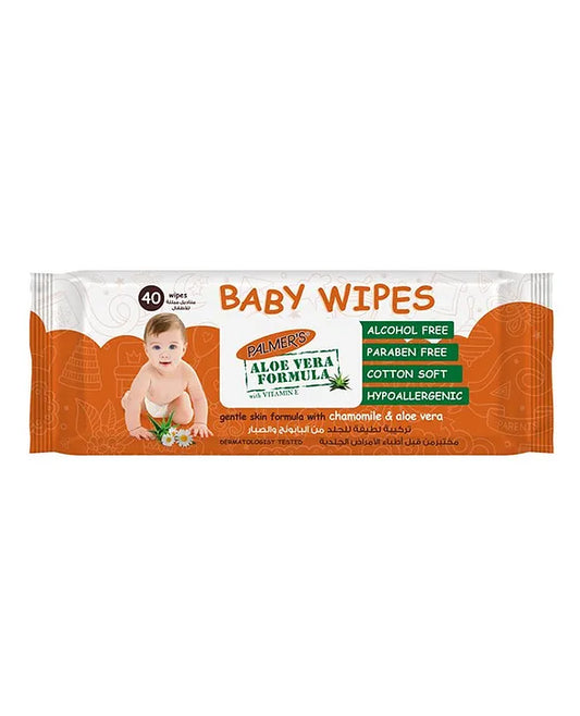 Palmers Baby Wipes, 40 Wet Wipes