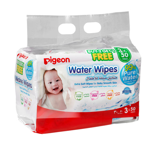 Pigeon Baby Water Wipes 50 Sheets X 3 Packs