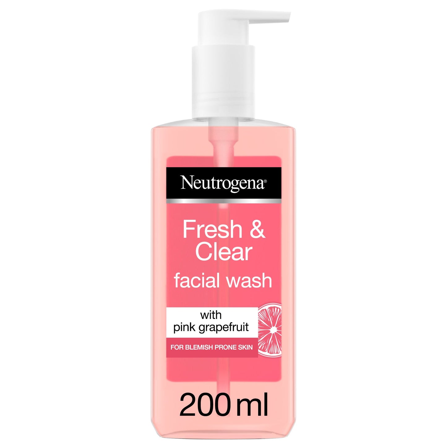 Neutrogena Fresh & Clear Pink Grapefruit Face Wash, 200ml