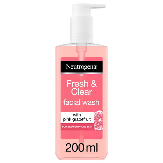 Neutrogena Fresh & Clear Pink Grapefruit Face Wash, 200ml