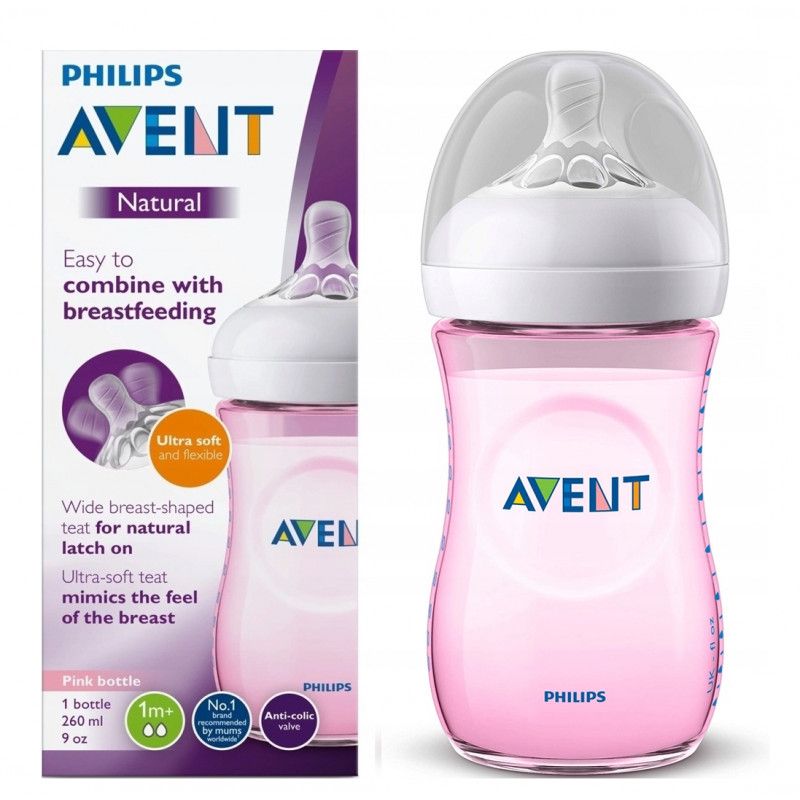 Philips Avent Natural 2.0 Bottle 260Ml - Pink