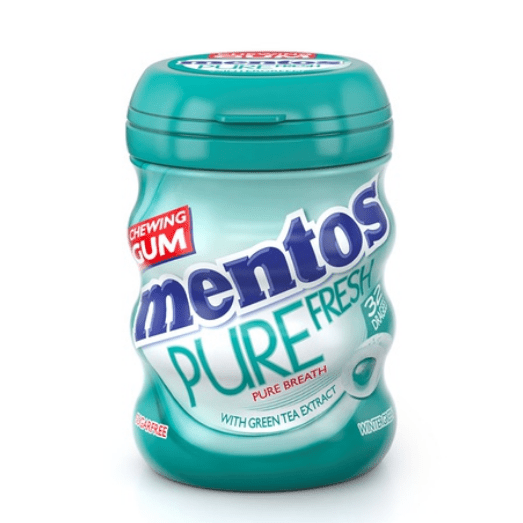 Mentos Pure Fresh Winter Green Chewing Gum, 56g