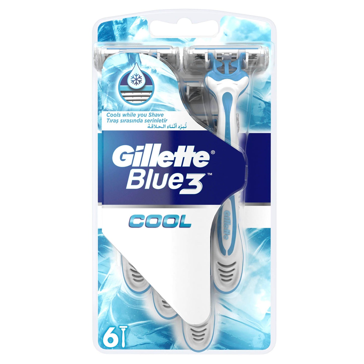 Gillette Blue3 Cool Shaving Razors 6 Pieces