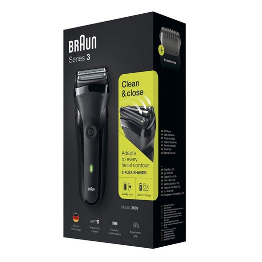 Braun Series 3 Black & Green Color Shaver 300